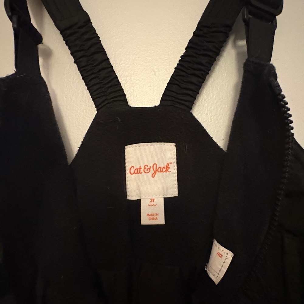 Cat & Jack black snow bib overalls